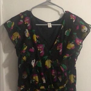 Old Navy Black and floral dress